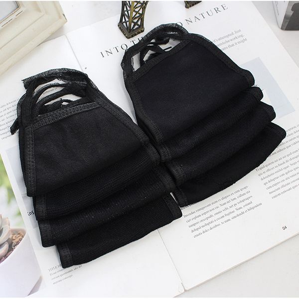 

adjustable dust in reusable anti stock face 10pcs mask black for cycling camping travel,100% cotton was