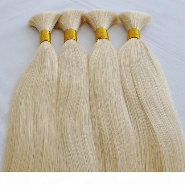 

promotions special offer 100% human hair 100g 50cm 60cm thick ends blonde human hair bulk on sell bulk hair blonde, Black