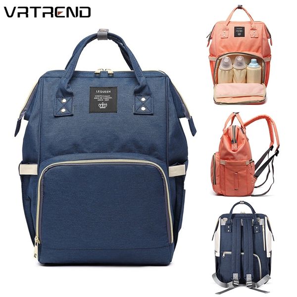 

vrtrend designer fashion mummy maternity nappy bag large capacity baby diaper bag travel backpack nursing bag for baby care y200107