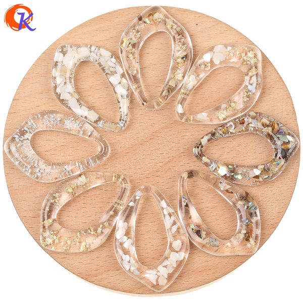 

cordial design 50pcs 25*36mm jewelry accessories/earrings charms/hand made/glitter powder & shell in resin beads/diy pendant 200930, Black