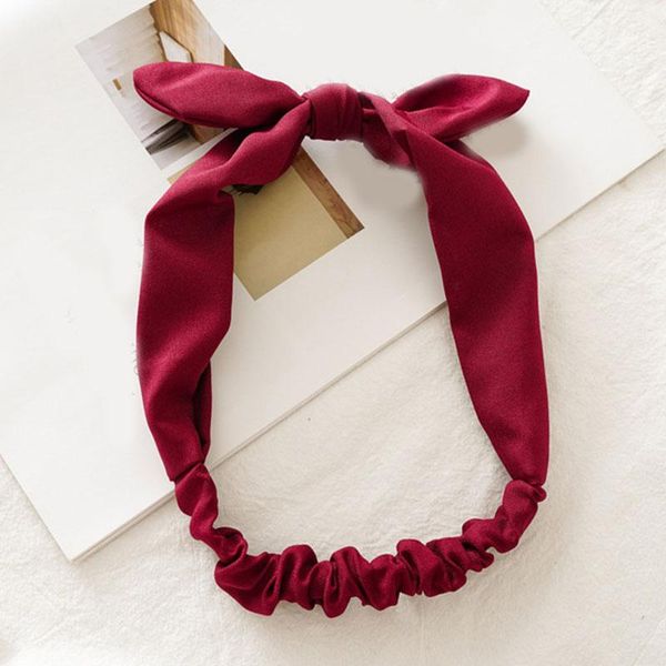 

new rabbit ear headband cute elastic knotted bands hairbands solid hair tie hair accessories girls women makeup yoga wash face q bbyqfb