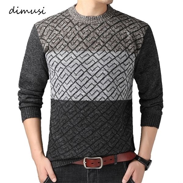 

dimusi winter men's casual male o-neck turtleneck sweaters fashion slim fit knitted sweater pullovers coats men clothing c1118, White;black