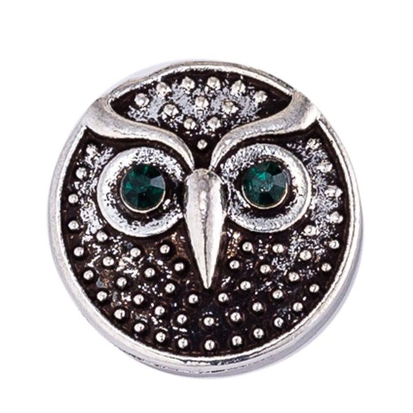 

кнопка snap 18 мм сова металлические защелки для защелок браслеты fit iminger snaps ювелирные изделия кристалл panda snap tz9124 wmtlhv, Black