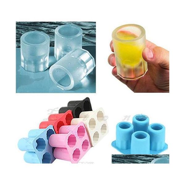 

4-cup ice cube sshape silicion shooters glass e mold jllrmb bdedome
