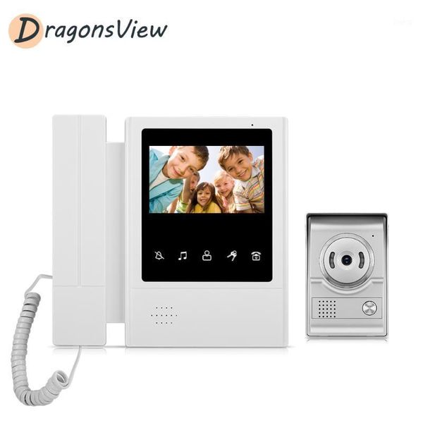 

video door phones dragonsviewÂ video phone with camera 4.3 inch tft-lcd wired doorbell intercom night vision rainproof function for home1
