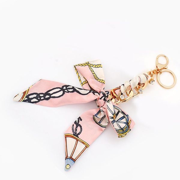 

new leather scarves ribbon butterfly key chain bowknot decoration tassels key ring women bag jewelry pendant ch3596 h wmtkhb