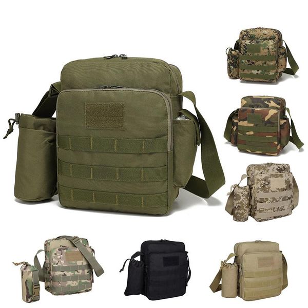 

outdoor bags climbing hiking tactical shoulder bag water bottle holder molle phone waist pack pouch for sports army