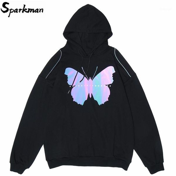 

men hip hop hoodie sweatshirt variable butterfly streetwear harajuku hoodie pullover oversized cotton autumn 2020 hiphop1, Black