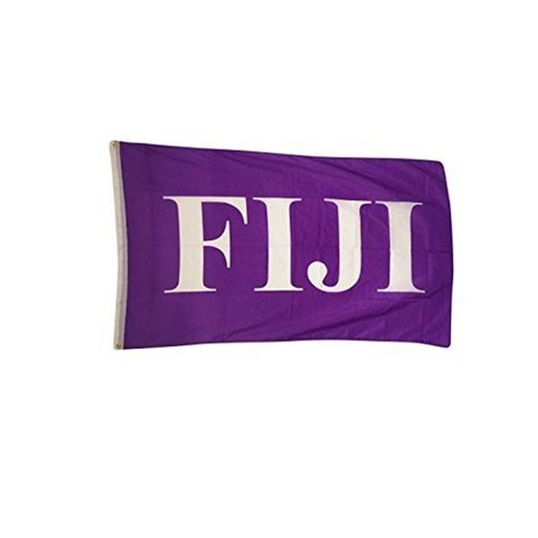 PHI Gamma Delta Lettera Fiji Fraternity Flaternity Flanet 3x5 Piedi Doppia Cucita Fabbrica di alta qualità Direttamente fornitura di poliestere con occhielli in ottone