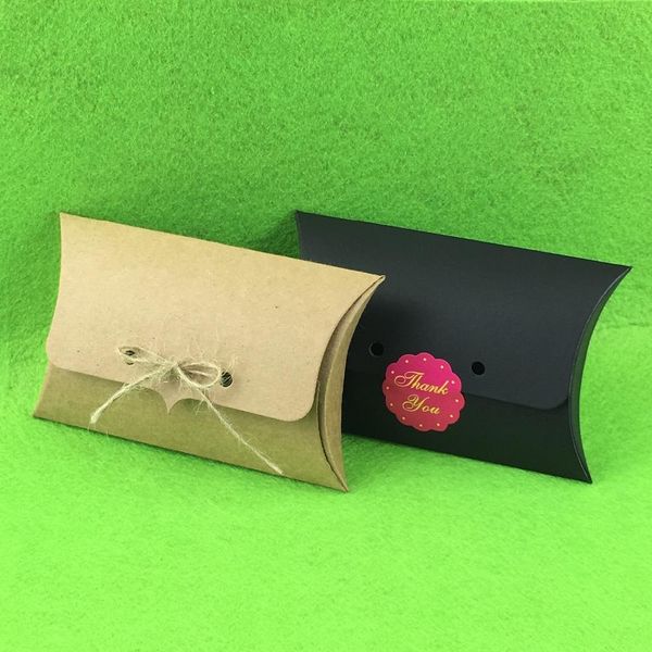 

60 шт. 12.5x8x2cm форма подушки спасибо конфеты упаковочная коробка свадьба подарок предохранить аксессуары для хранения бумага коробка wmtn