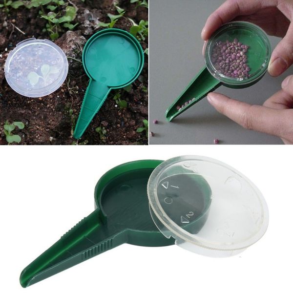

factory price adjustable garden plant dispenser sower seed dial 5 size disseminator planter seeder gardening tools