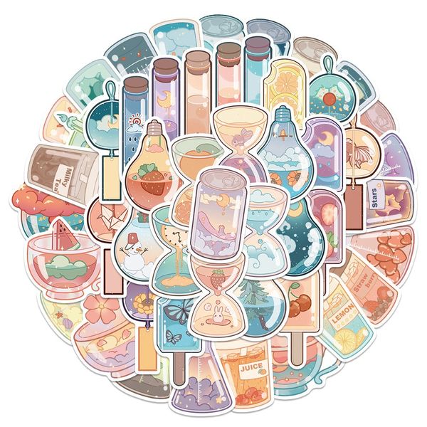 

50pcs/set poster small waterproof skateboard stickers drink bottles cartoon for notebook lapbottle helmet car sticker pvc guitar decals