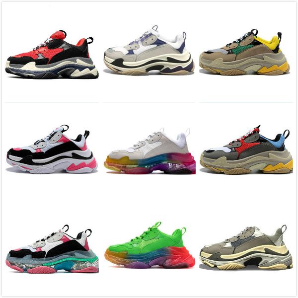 

fashion triple s mens womens casual desinger shoes luxurys designers men women 17fw tripler black white trainers Ã©toile vintage dad sneakers