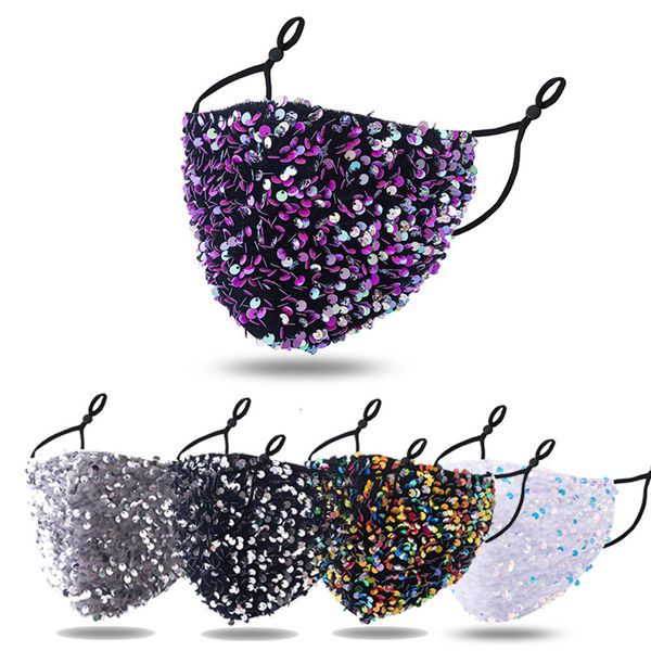 

mouth mask washable reusable bling bling sequins protection mask dust and nose masks reusable masks for woman