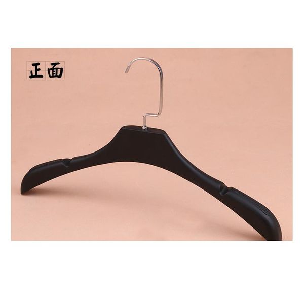 

luxury thick wide shoulder black plastic hanger for coats,anti-slip, man's style (8 piece bbyaer
