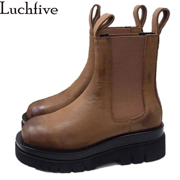 

boots winter warm snow women old round toe thick bottom slip-on lazy shoes level comfort wool leather ankle woman1, Black