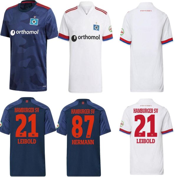 

new 2020 2021 hamburger sv soccer jerseys home away menand kids hsv männer kinder uniformen men kits sets football shirts uniforms 2xl, Black
