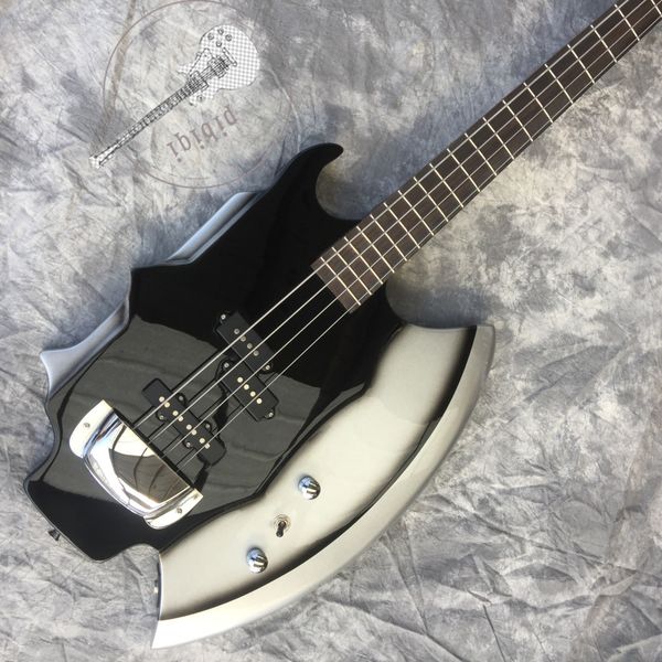 

custom simm axe guitar 4 strings electric bass guitar with bridge
