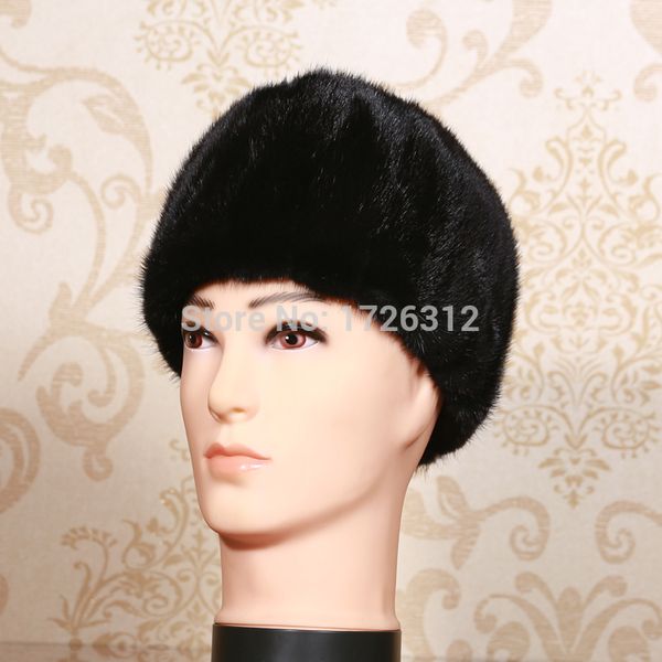 

mink hat skin french of men five-yearly winter present cap 6i44, Blue;gray