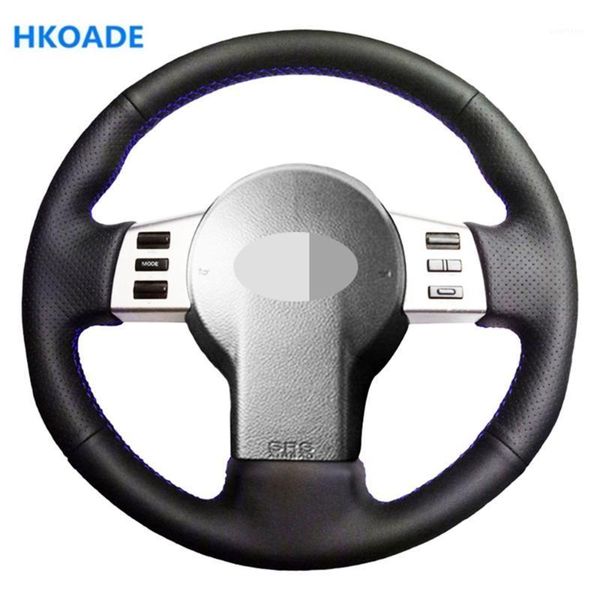 

diy black artificial leather hand stitched car steering wheel cover for 350z 2003-2009 infiniti fx fx35 fx45 2003-20081