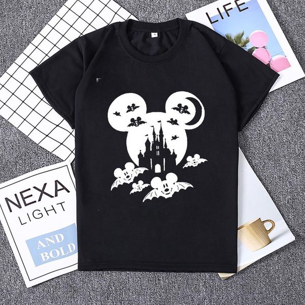 

hillbilly женщин хэллоуин bat футболка забавный мультфильм хэллоуин футболка для футболки с короткими рукавами женские топы camisetas verano, White