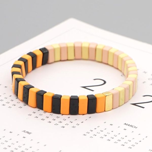 

shinus hand made jewellery alloy enamel bracelet stretch summer jewelry bracelets for women wholesale 202, Black