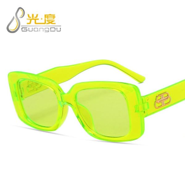 

new arrival 2021 rectangle futuristic sunglasses women men uv400 green leopard white sun glasses vintage feminino, White;black