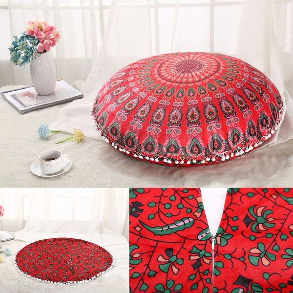 

45cm/75cm round plush pillow case car sofa seat cushion cover european style for home l