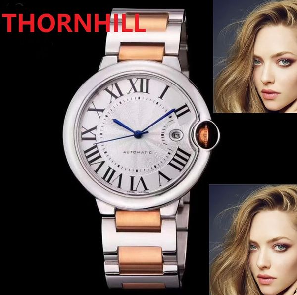 

316l stainless steel business roman dial designer watches high strength glass automatic mechanical watch 2813 movement wristwatch sapphire, Slivery;brown