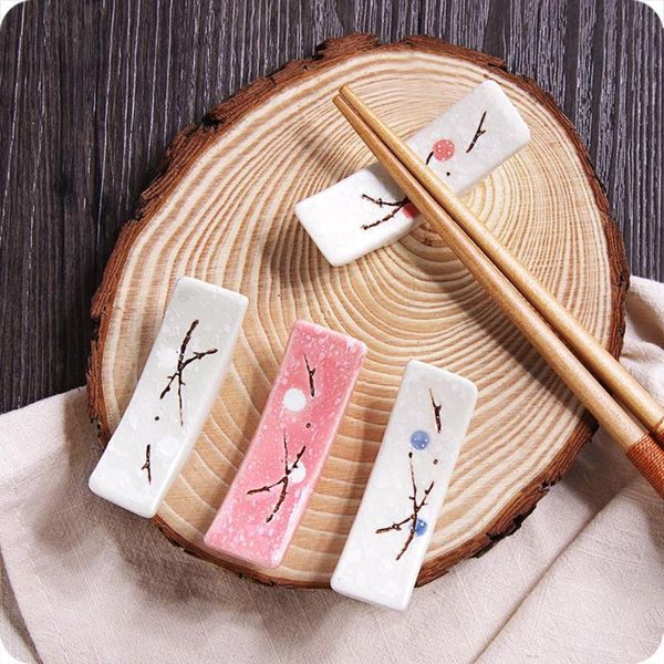 

dinnerware sets 1pc ceramic snowflake chopsticks holder japanese kitchen deskaccessories
