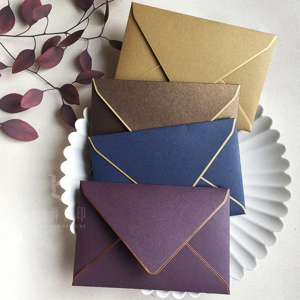 

high-end dark brown gin, purple red, dark blue, pearly pearl, business invitation letter, gilt edge envelope