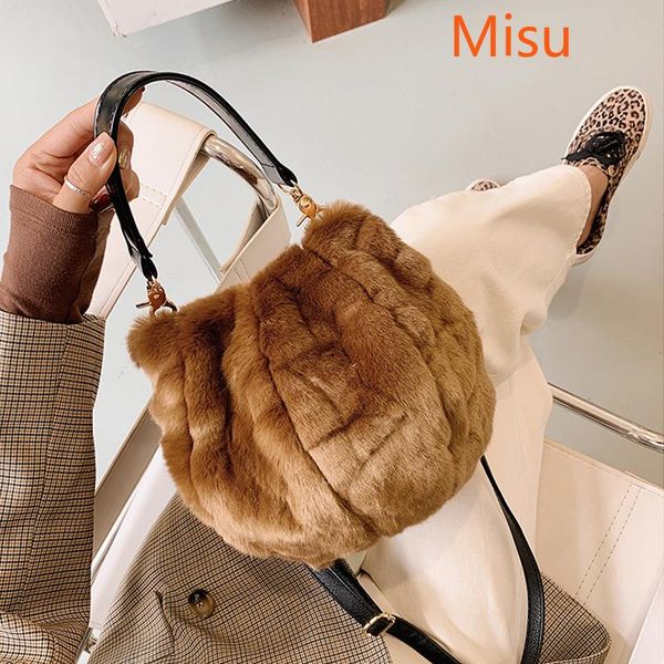 

cross body fashion plush buckets bag designer women handbags luxury leopard faux fur shoulder crossbody bags lady small totes female purses