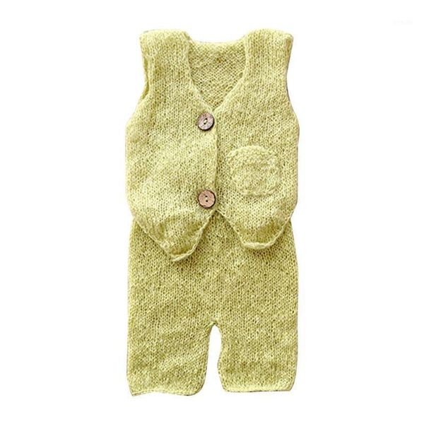 Наборы одежды 2 шт. / Комплект родины Pog Pog Pog Pograpers Mohair Baby Boys Girls Costume Handmade вязаные кнопки Top и брюки костюма