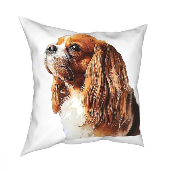 

cushion/decorative pillow cavalier king charles spaniel throw cover polyester cushions for sofa cute dog custom pillowcase