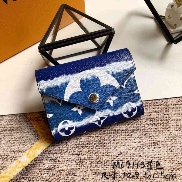 

pur brand designer cases luxury m69113 blue key summer product wallet holders leather compact long card wallets chain wallet pouches, Black;red