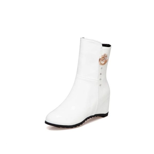 

boots big size simple women woman winter shoes botas, Black