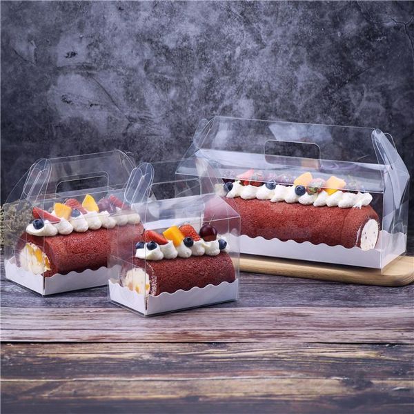 

gift wrap 10pcs transparent protable dessert mousse cake box wedding birthday party favor diy baking package square candy boxes