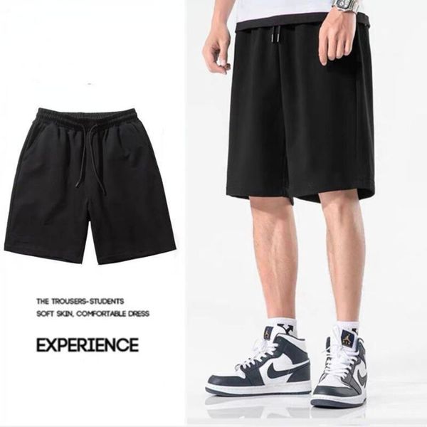 

men's shorts summer ice silk pants breathable five-point quick-drying large size loose thin beach, White;black