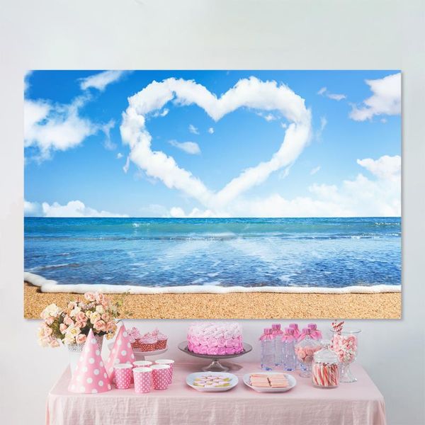 

party decoration heart shaped cloud beach valentine's day love wedding backdrop po studio pography background wall decorations
