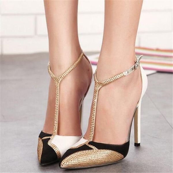 

dress shoes pointy rhinestone patchwork pumps women's high heels low heel wedding party, Black