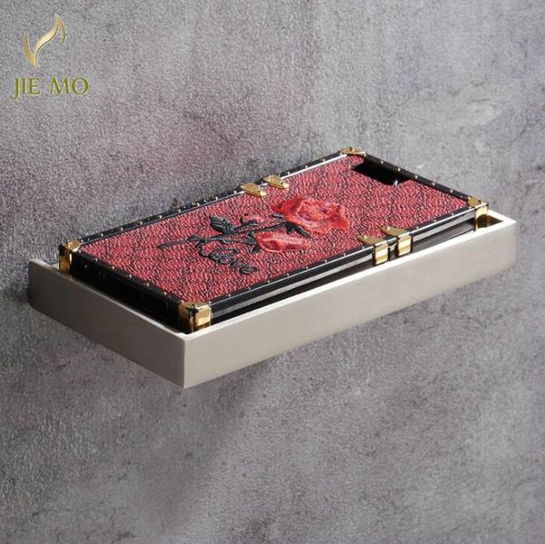 

wall mount nickel brush new brass bathroom shower shampoo shelf basket holder soap dish holder phone