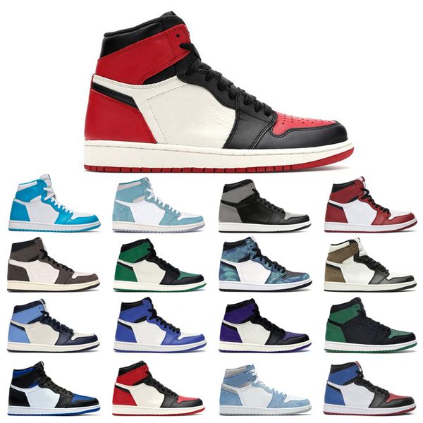 

1s man's basketball shoes turbo green hyper royal unc dark mocha obsidian court purple bred toe cactus jack chicago twist university bl