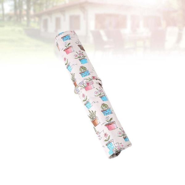 

1pc paint brush holder portable canvas 22 slots printing paint brush rollup pencil holder for artist painter students1