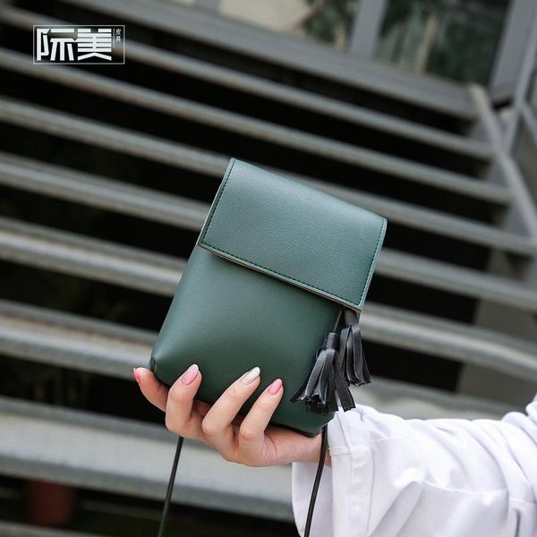 

purse pu leather tassel women coin small organizer wallet bag female phone pouch money carteira bolsa feminina for girls, White