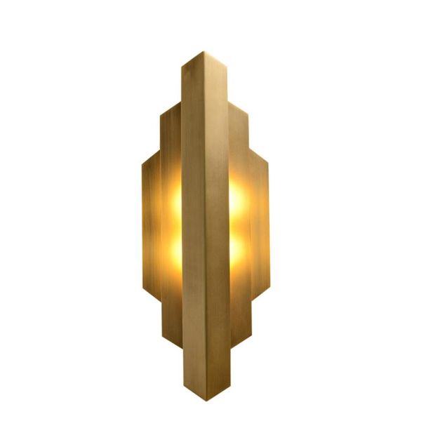 

wall lamp post modern all-copper serrated shape lamps luxurious deco bedroom bedside study background sconces lights fixtures