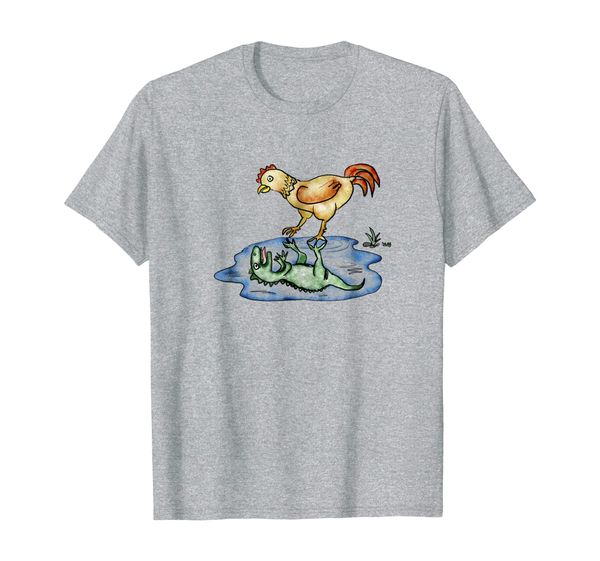 

chicken dinosaur funny evolution t-shirt science lover shirt, White;black