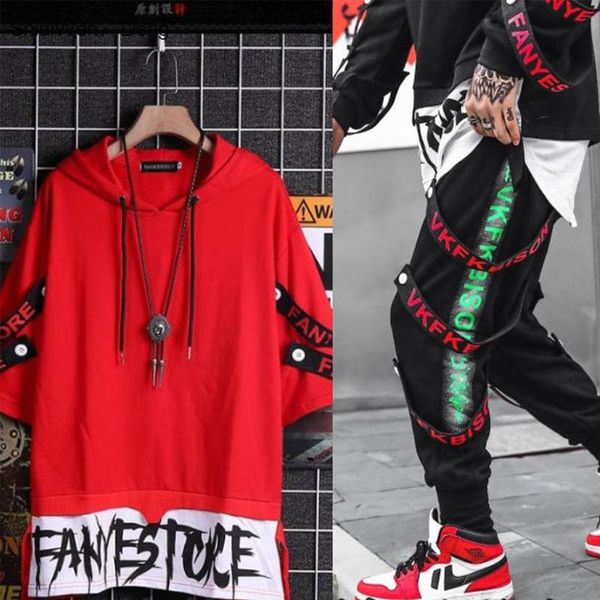 

men's tracksuits two-piece suit long sleeve sweatshirt + overalls men hip-hop loose jacket clothes and pants sweatpants set for boys, Gray