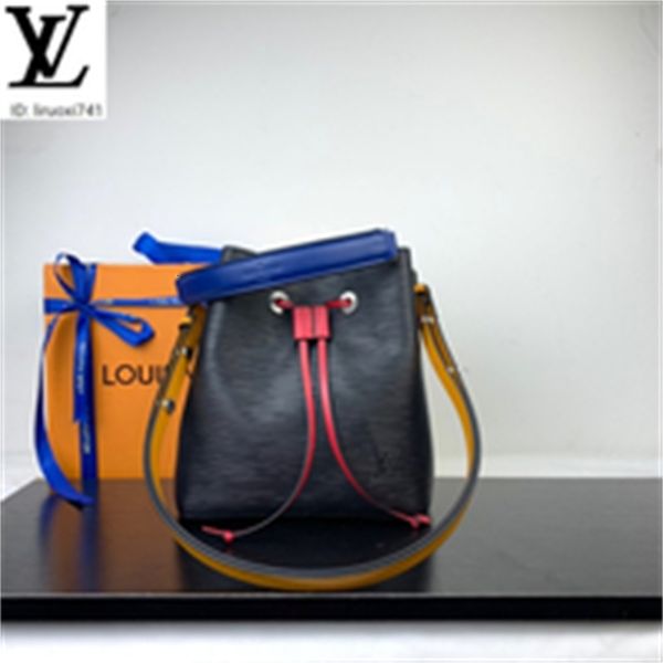 

brand designer luxury 2hlq m53610 black diagonal ripple bucket bag women handbags iconic bags handles shoulder bags totes cross body bag