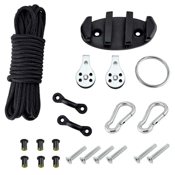 

screws kayak canoe accessories marine durable rigging cleat anchor kit water sports easy install with pulleys boat deck