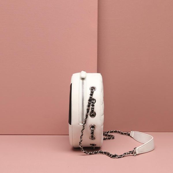 

chain jelly bags ladies design transparent small round bag color matching personality leather shoulder diagonal handbag gift 1061